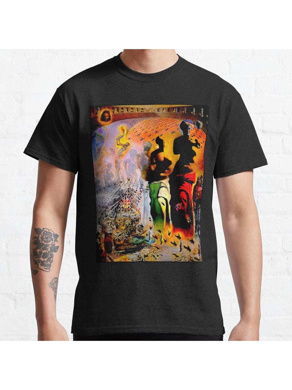 VENUS DE MILO : Vintage Abstract Surreal Print Classic T-Shirt 100% Cotton, Gifts for Men Dad Husband Grandpa, S-XXXL, Black
