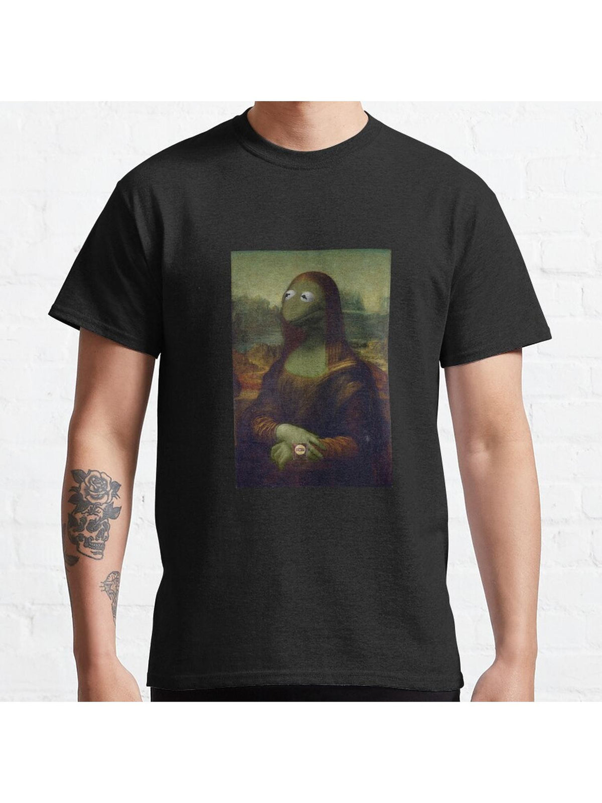 Mona Kermit Classic T-Shirt 100% Cotton, Gifts for Men Dad Husband Grandpa, S-XXXL, Black