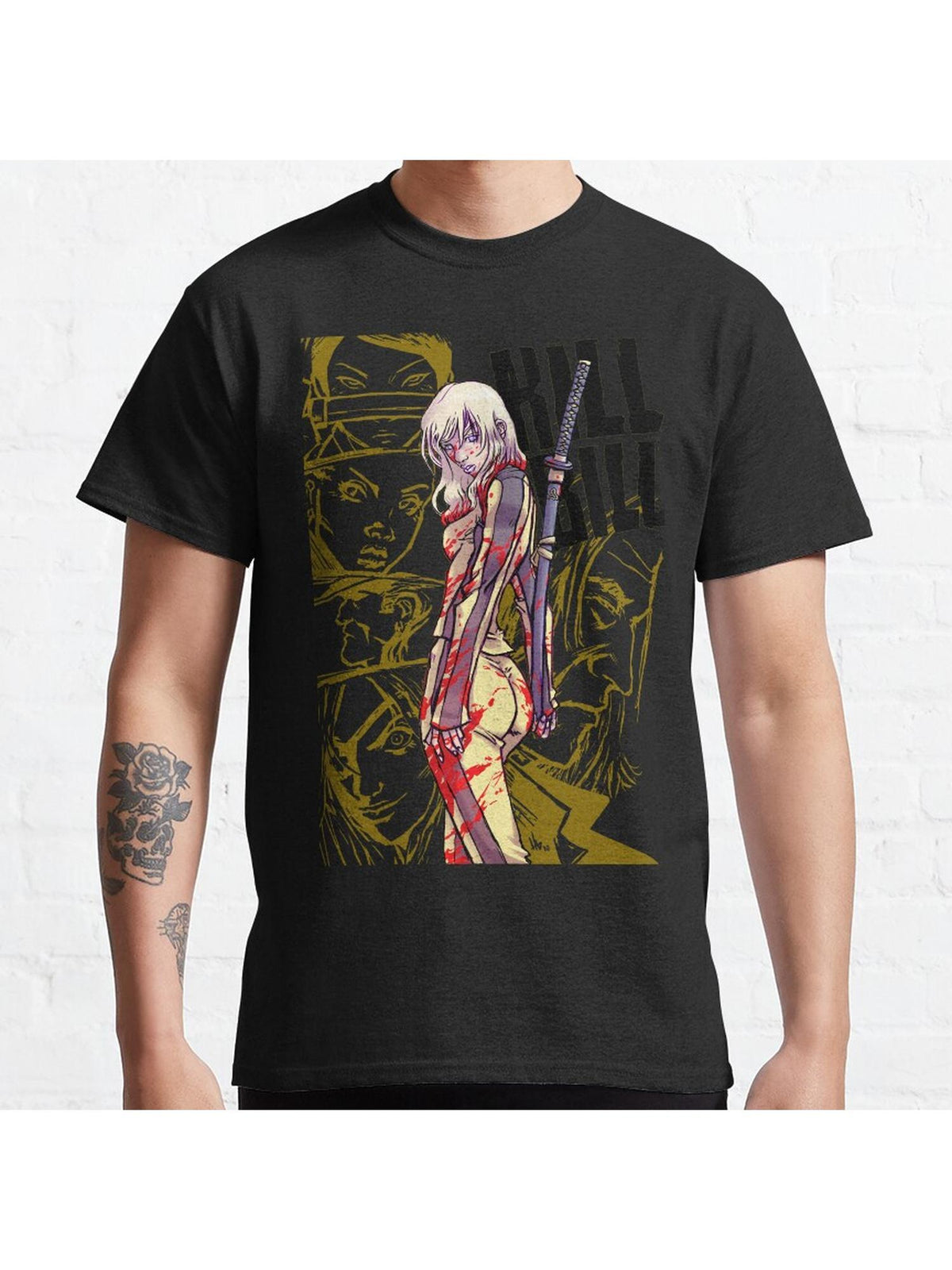 kill bill Classic T-Shirt 100% Cotton, Gifts for Men Dad Husband Grandpa, S-XXXL, Black