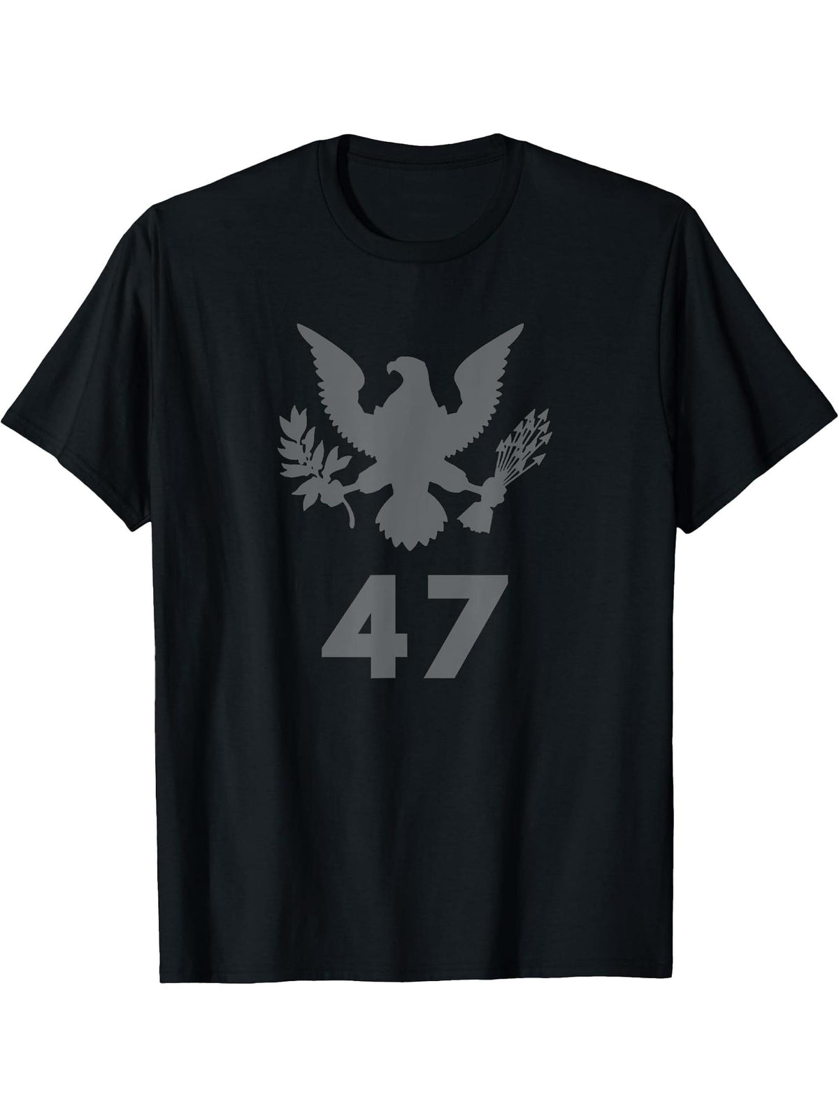 Bald Eagle Trump 45 47 4th of July 1776-2026 250 Golden Age T-Shirt 180G 100% Cotton Printed Round Neck Short-Sleeve T-Shirt, Gifts for Men Dad Husband Grandpa, S-XXXL, Black