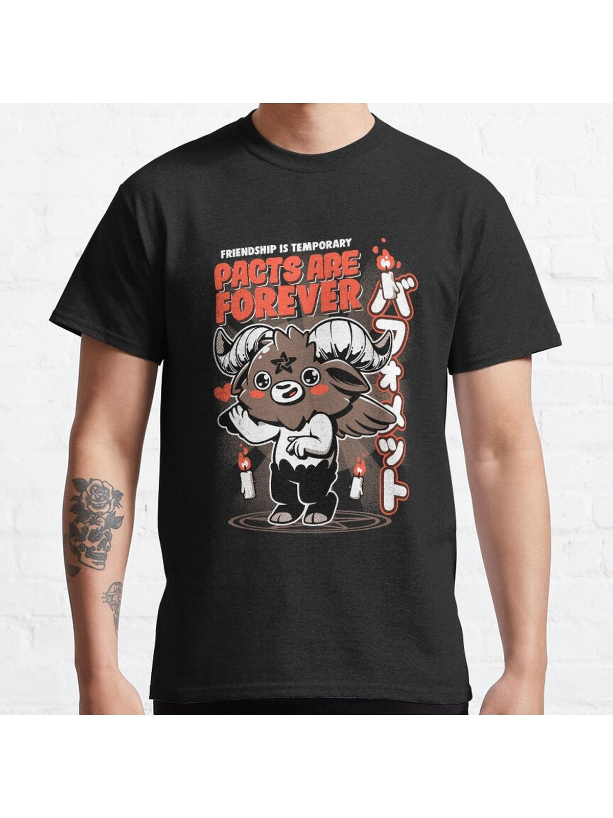 Black Pacts Are Forever Classic T-Shirt 100% Cotton, Gifts for Men Dad Husband Grandpa, S-XXXL, Black