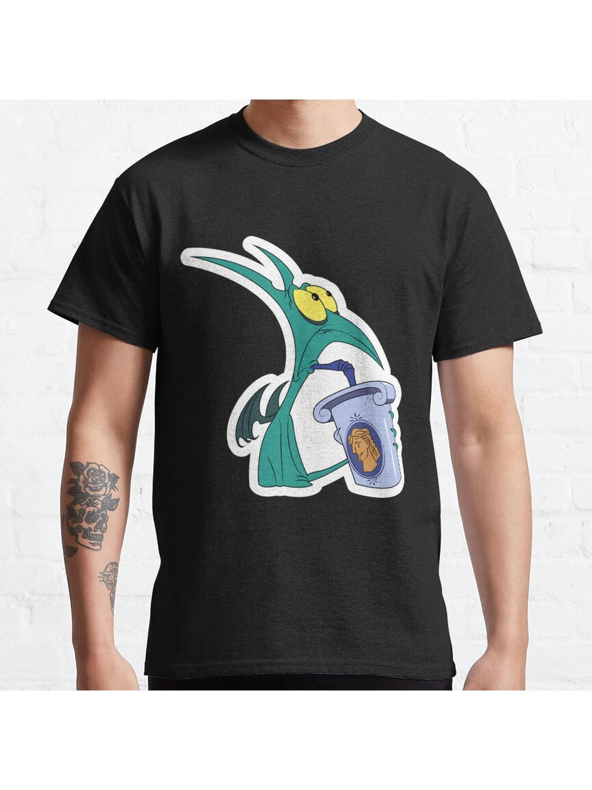Hercules Panic Drinking Soda Sticker |Hercules Panic Drinking Soda Hoodies| Hercules Panic Drinking SodaTshirt Classic T-Shirt 100% Cotton, Gifts for Men Dad Husband Grandpa, S-XXXL, Black