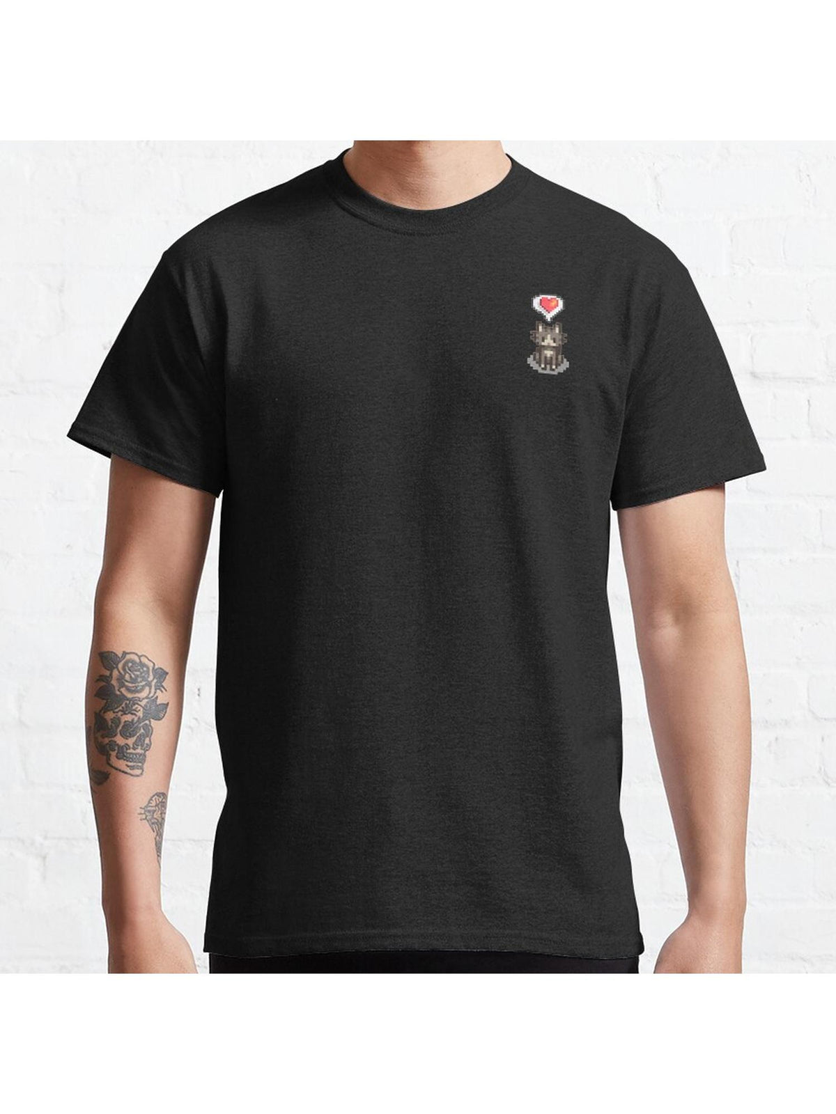 Stardew Valley Happy Grey Cat Classic T-Shirt 100% Cotton, Gifts for Men Dad Husband Grandpa, S-XXXL, Black
