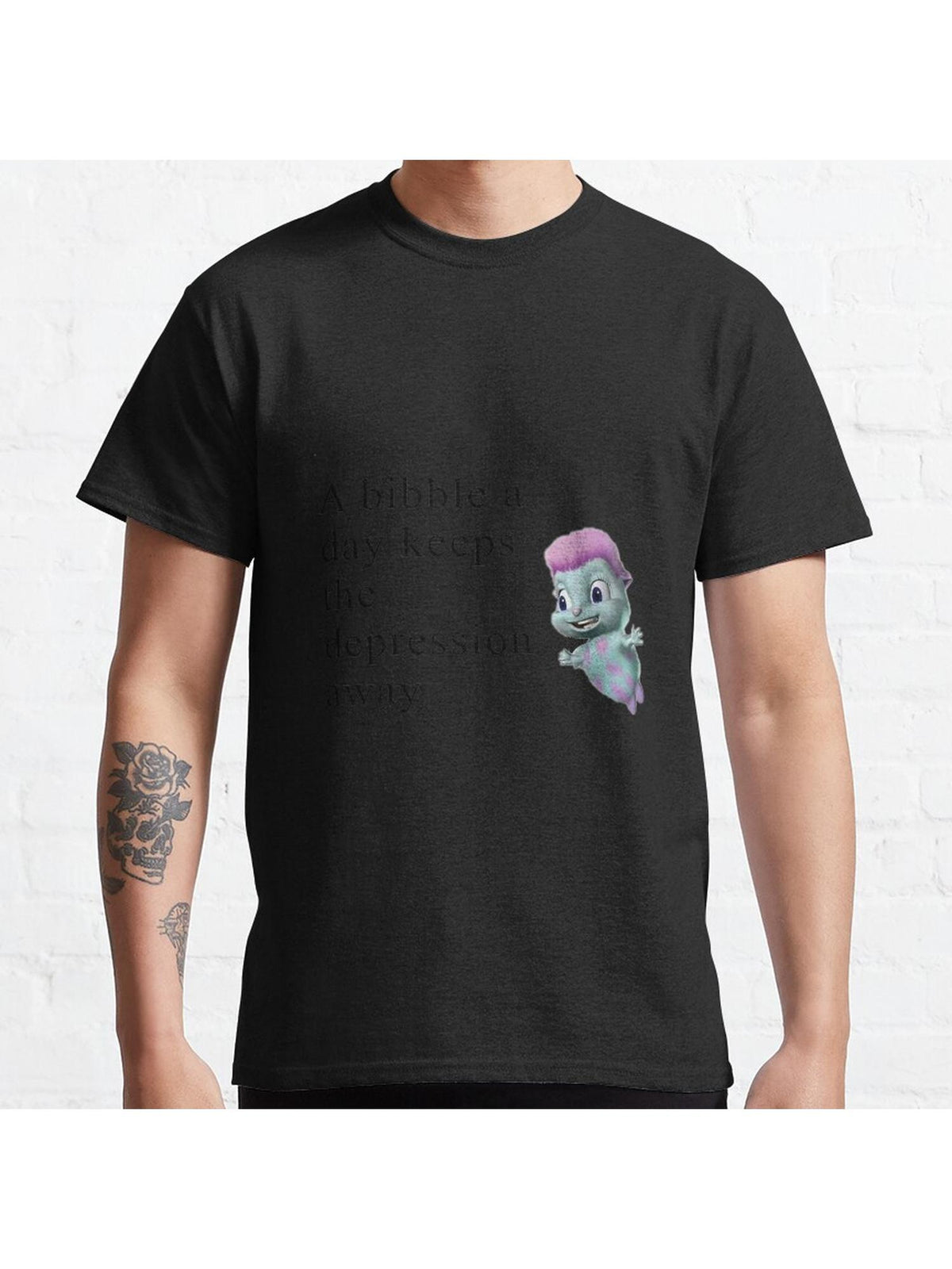 Bibble Meme Classic T-Shirt 100% Cotton, Gifts for Men Dad Husband Grandpa, S-XXXL, Black