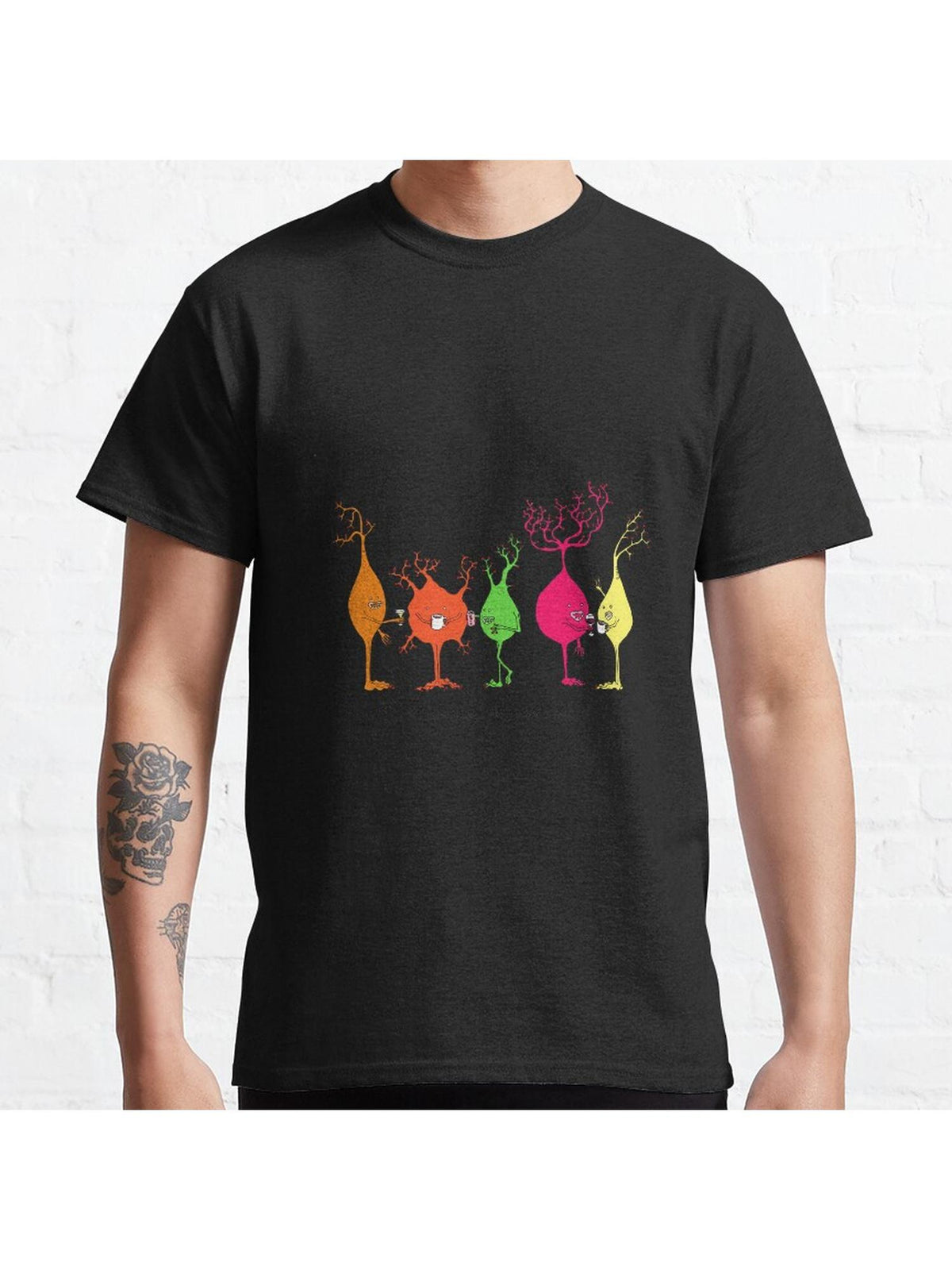 Neural Networking Classic T-Shirt 100% Cotton, Gifts for Men Dad Husband Grandpa, S-XXXL, Black