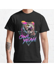 Owl Yeah! Classic T-Shirt 100% Cotton, Gifts for Men Dad Husband Grandpa, S-XXXL, Black