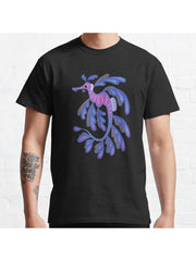 Sea dragons Classic T-Shirt 100% Cotton, Gifts for Men Dad Husband Grandpa, S-XXXL, Black