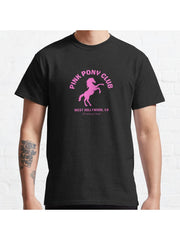 Pink Pony Club Classic T-Shirt 100% Cotton, Gifts for Men Dad Husband Grandpa, S-XXXL, Black