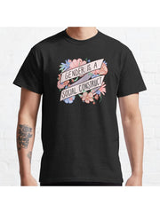 Gender Is A Social Construct Classic T-Shirt 100% Cotton, Gifts for Men Dad Husband Grandpa, S-XXXL, Black