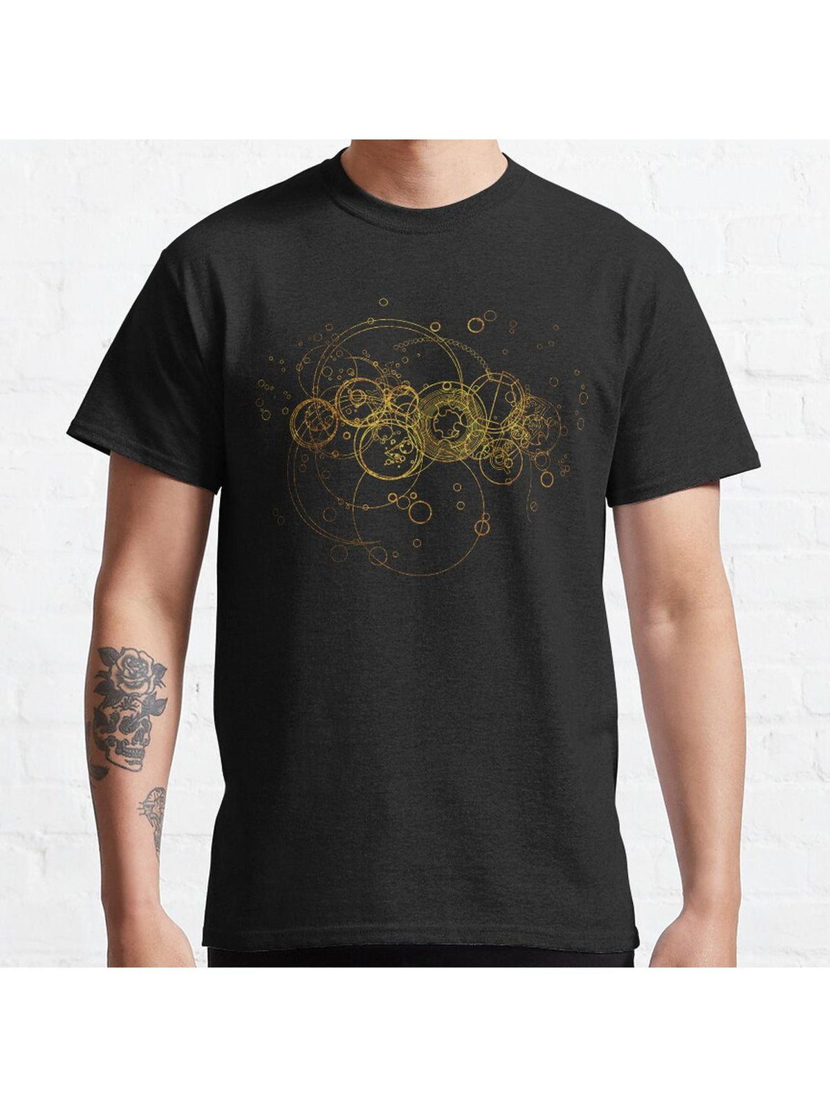 Time Lord Writing - transparent Classic T-Shirt 100% Cotton, Gifts for Men Dad Husband Grandpa, S-XXXL, Black