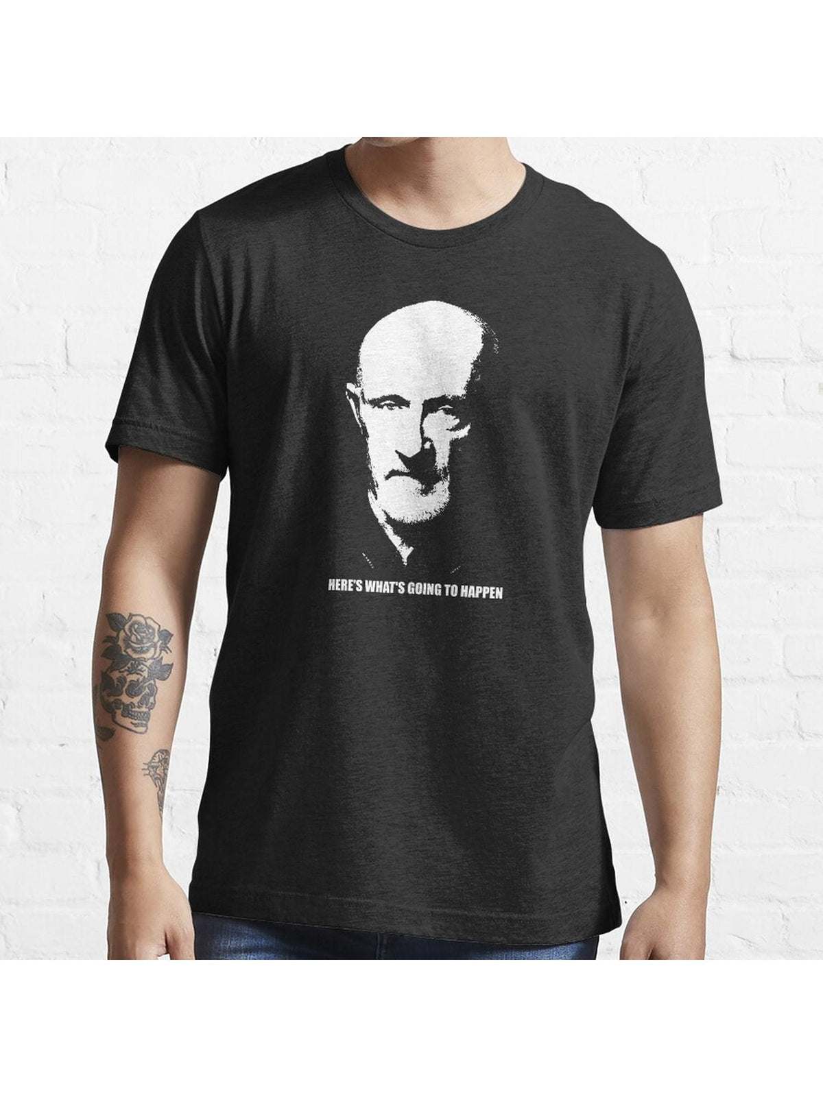 Mike Ehrmantraut Breaking Bad Better Call Saul Tshirt White Essential T-Shirt 100% Cotton, Gifts for Men Dad Husband Grandpa, S-XXXL, Black