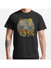 Beavis And Butt-Head Classroom Portrait Classic T-Shirt 100% Cotton, Gifts for Men Dad Husband Grandpa, S-XXXL, Black