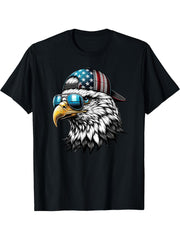 Cool Funny American Bald Eagle Inauguration Day men & women T-Shirt 180G 100% Cotton Printed Round Neck Short-Sleeve T-Shirt, Gifts for Men Dad Husband Grandpa, S-XXXL, Black