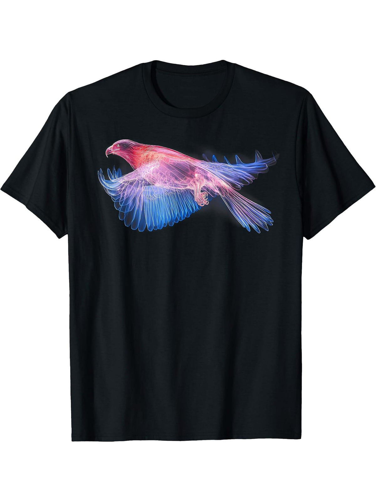 Eagle Bird Watching American Bald Eagle Bird Lover Gift T-Shirt 180G 100% Cotton Printed Round Neck Short-Sleeve T-Shirt, Gifts for Men Dad Husband Grandpa, S-XXXL, Black