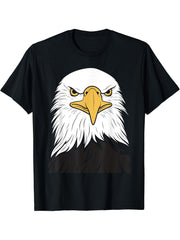 Bird Raptor Simple Bird Eagle Bird Bald Eagle T-Shirt 180G 100% Cotton Printed Round Neck Short-Sleeve T-Shirt, Gifts for Men Dad Husband Grandpa, S-XXXL, Black