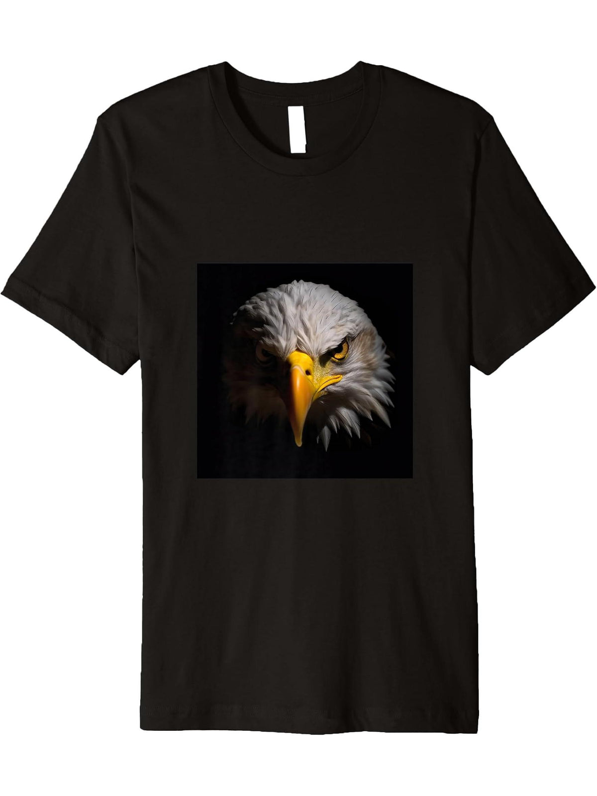 Eagle Bald Premium T-Shirt 180G 100% Cotton Printed Round Neck Short-Sleeve T-Shirt, Gifts for Men Dad Husband Grandpa, S-XXXL, Black