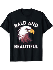 Eagle Funny American T-Shirt 180G 100% Cotton Printed Round Neck Short-Sleeve T-Shirt, Gifts for Men Dad Husband Grandpa, S-XXXL, Black