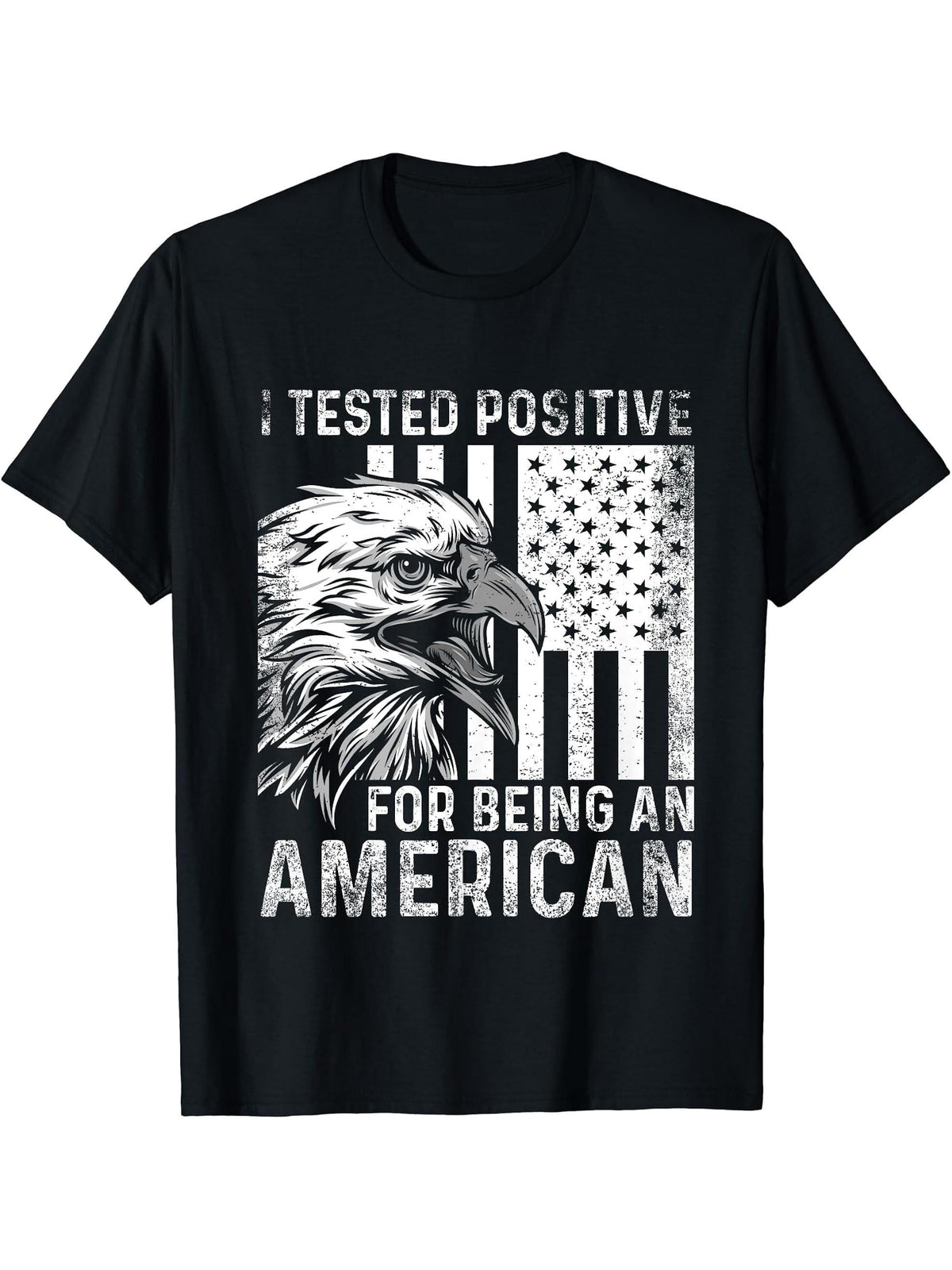 Eagle T-Shirt 180G 100% Cotton Printed Round Neck Short-Sleeve T-Shirt, Gifts for Men Dad Husband Grandpa, S-XXXL, Black