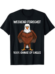 Cool Eagle Design For Men Women Bald Eagle Animal Bird Lover T-Shirt 180G 100% Cotton Printed Round Neck Short-Sleeve T-Shirt, Gifts for Men Dad Husband Grandpa, S-XXXL, Black