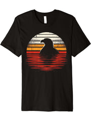Bald Eagle Bird Sunset Retro Style Safari Vintage 70s Premium T-Shirt 180G 100% Cotton Printed Round Neck Short-Sleeve T-Shirt, Gifts for Men Dad Husband Grandpa, S-XXXL, Black