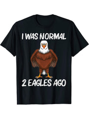 Cool Eagle Design For Men Women Bald Eagle Animal Bird Lover T-Shirt 180G 100% Cotton Printed Round Neck Short-Sleeve T-Shirt, Gifts for Men Dad Husband Grandpa, S-XXXL, Black
