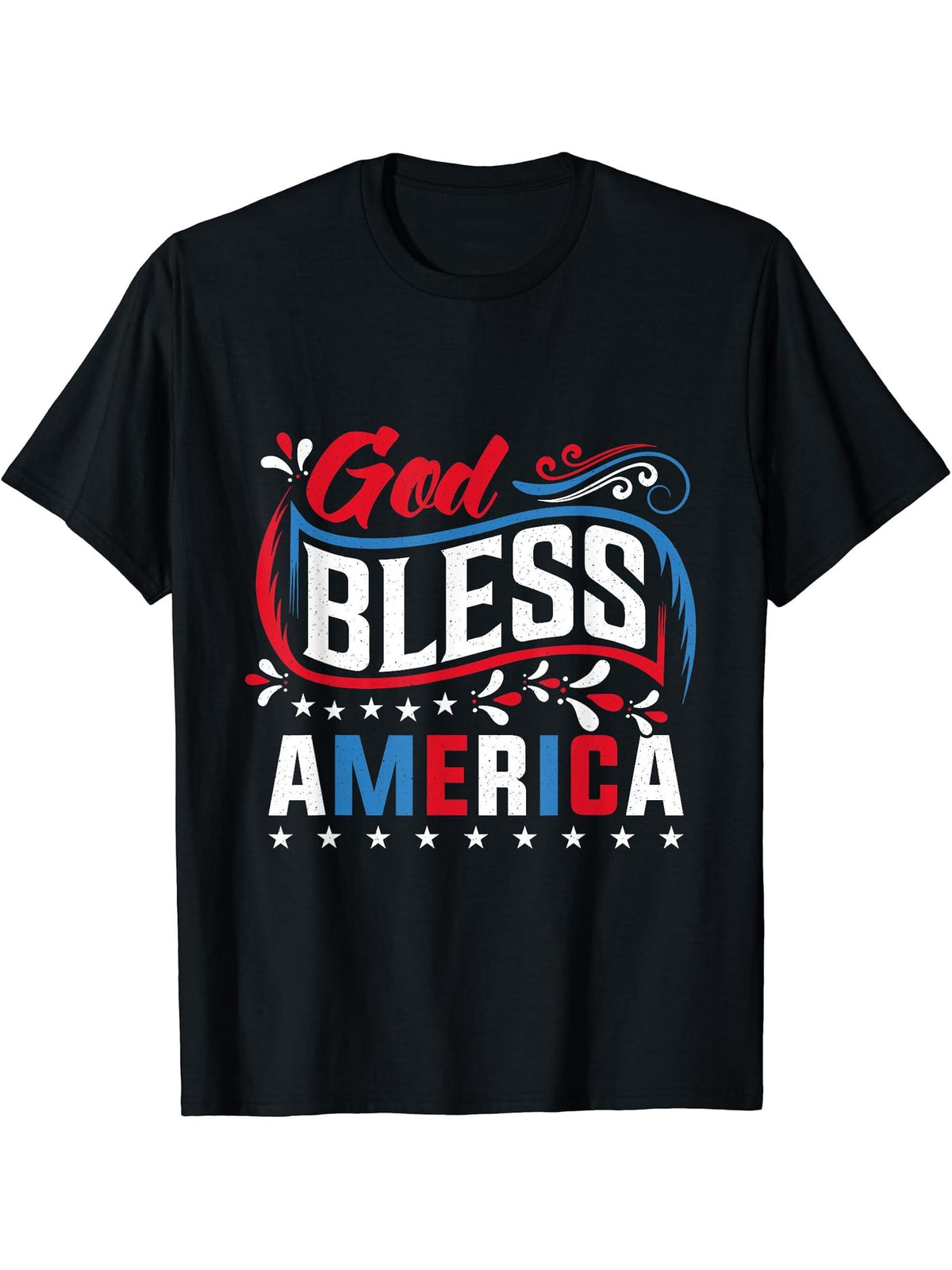 American Flag Bald Eagle Mullet Play 4th Of July T-Shirt 180G 100% Cotton Printed Round Neck Short-Sleeve T-Shirt, Gifts for Men Dad Husband Grandpa, S-XXXL, Black
