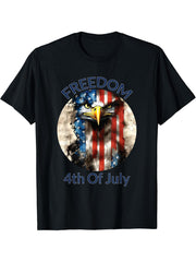 Flag T-Shirt 180G 100% Cotton Printed Round Neck Short-Sleeve T-Shirt, Gifts for Men Dad Husband Grandpa, S-XXXL, Black