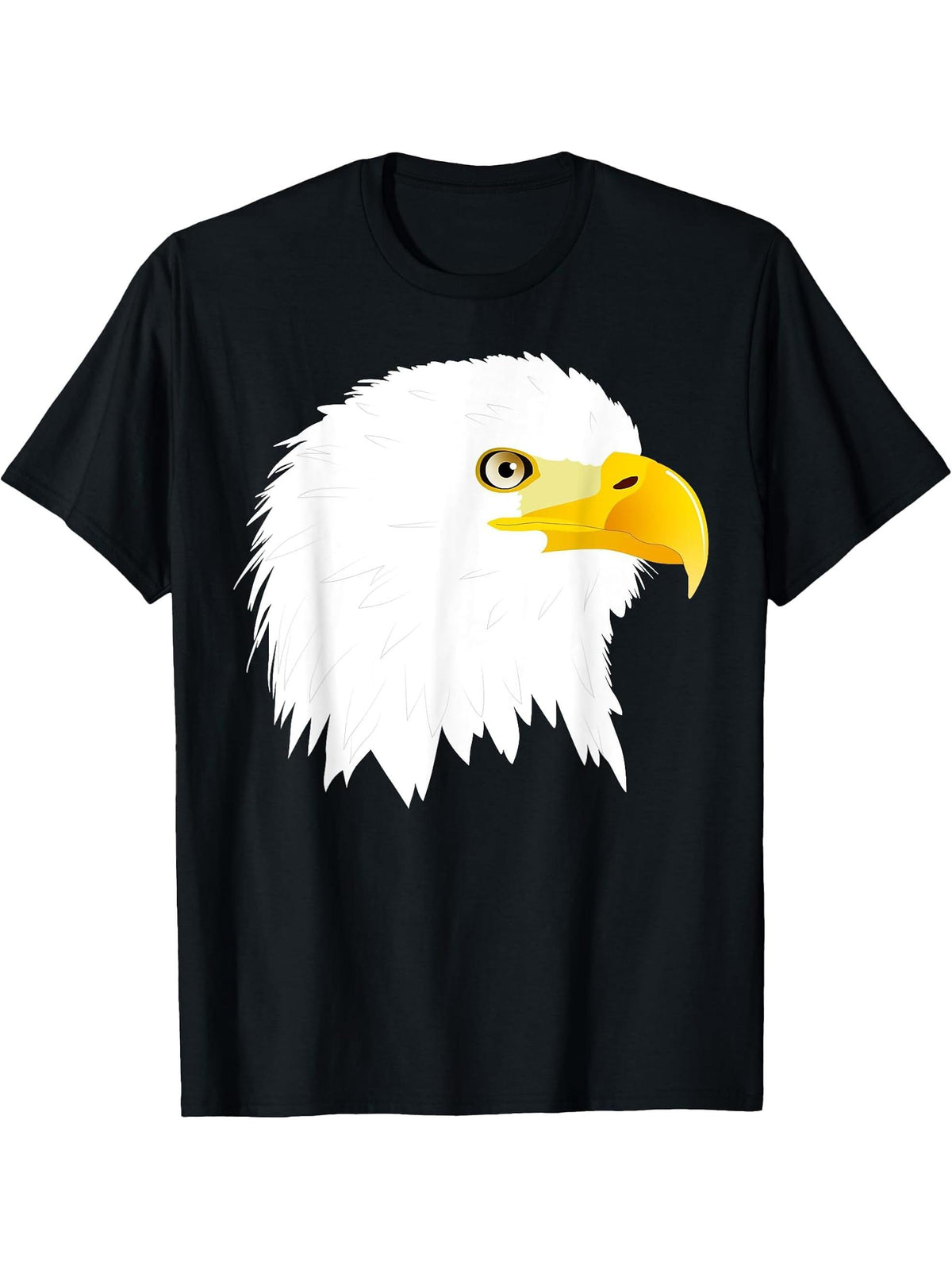 Bald eagle T-Shirt 180G 100% Cotton Printed Round Neck Short-Sleeve T-Shirt, Gifts for Men Dad Husband Grandpa, S-XXXL, Black