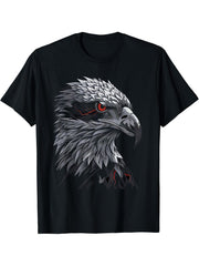 American Bald Eagle, American Flag, Cool T-Shirt 180G 100% Cotton Printed Round Neck Short-Sleeve T-Shirt, Gifts for Men Dad Husband Grandpa, S-XXXL, Black