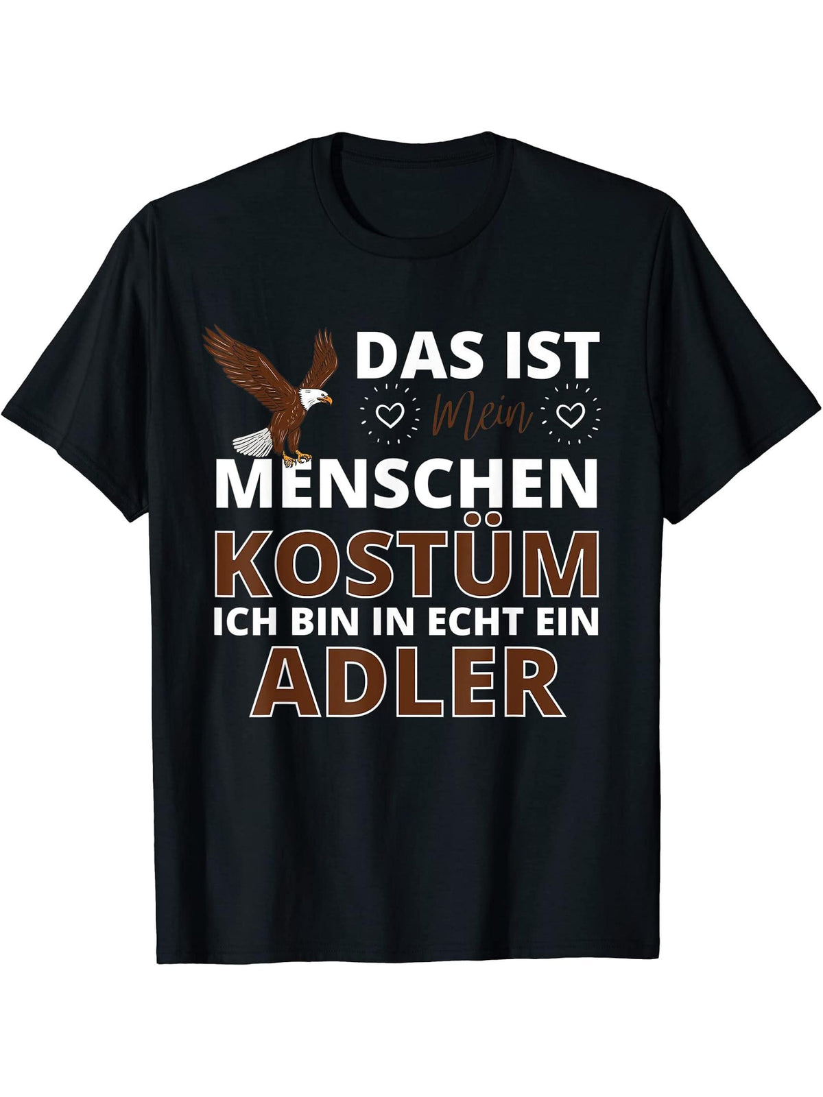 I'm really an eagle - bald eagle T-Shirt 180G 100% Cotton Printed Round Neck Short-Sleeve T-Shirt, Gifts for Men Dad Husband Grandpa, S-XXXL, Black