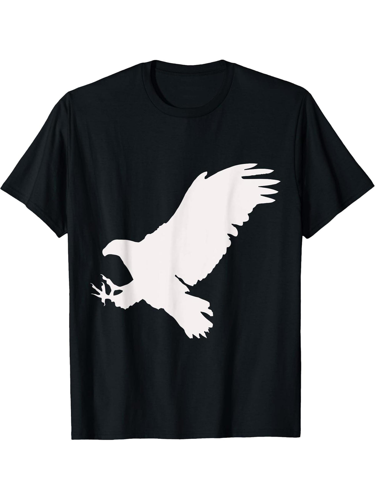 American Bald Eagle T-shirt T-Shirt 180G 100% Cotton Printed Round Neck Short-Sleeve T-Shirt, Gifts for Men Dad Husband Grandpa, S-XXXL, Black