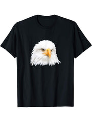 Gift Idea Eagle Photo Bald Eagle T-Shirt 180G 100% Cotton Printed Round Neck Short-Sleeve T-Shirt, Gifts for Men Dad Husband Grandpa, S-XXXL, Black