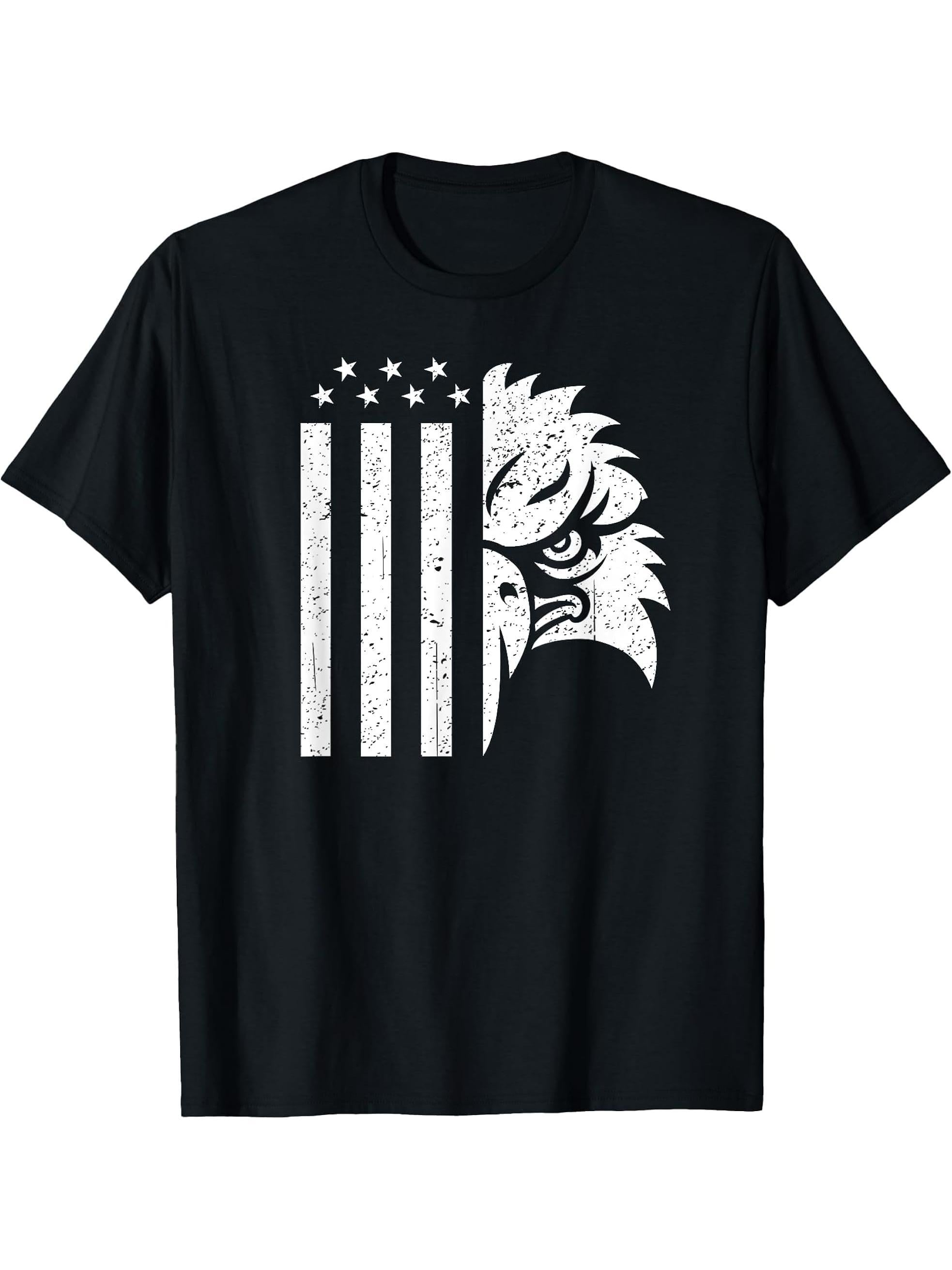 Flag T-Shirt 180G 100% Cotton Printed Round Neck Short-Sleeve T-Shirt, Gifts for Men Dad Husband Grandpa, S-XXXL, Black