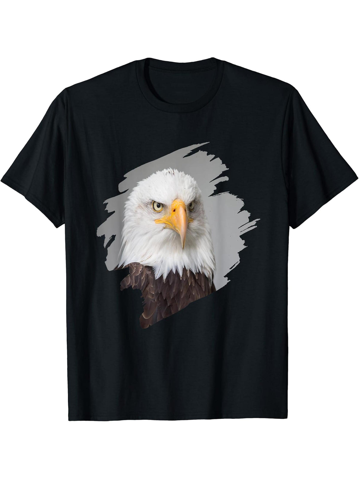 Bald Eagle T Shirt 180G 100% Cotton Printed Round Neck Short-Sleeve T-Shirt, Gifts for Men Dad Husband Grandpa, S-XXXL, Black