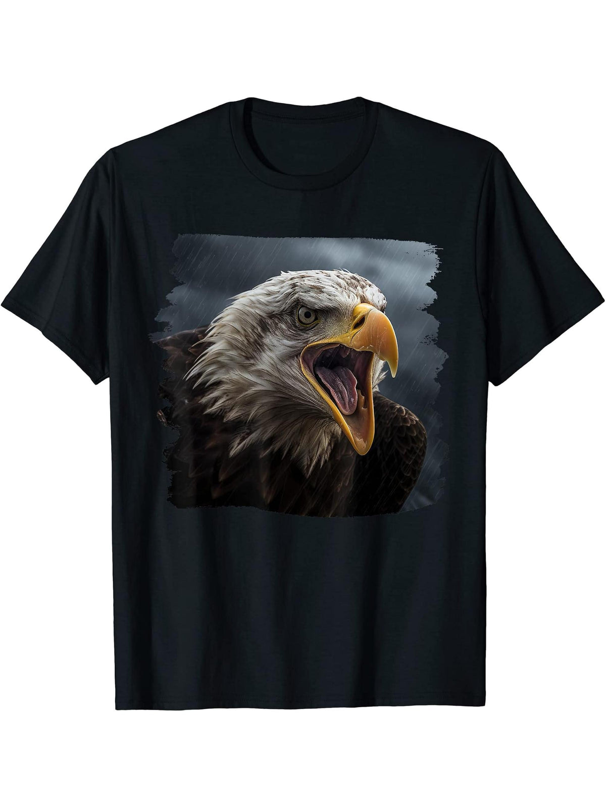 Bald Eagles Bald Eagle T-Shirt 180G 100% Cotton Printed Round Neck Short-Sleeve T-Shirt, Gifts for Men Dad Husband Grandpa, S-XXXL, Black