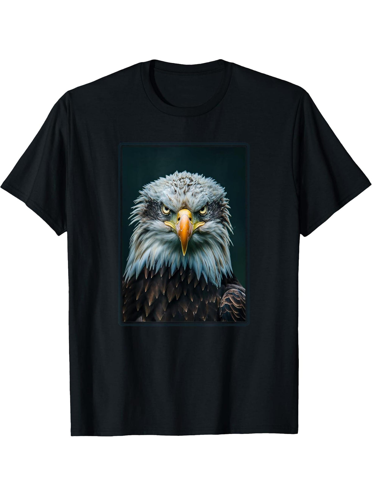Bald Eagles Bald Eagle T-Shirt 180G 100% Cotton Printed Round Neck Short-Sleeve T-Shirt, Gifts for Men Dad Husband Grandpa, S-XXXL, Black