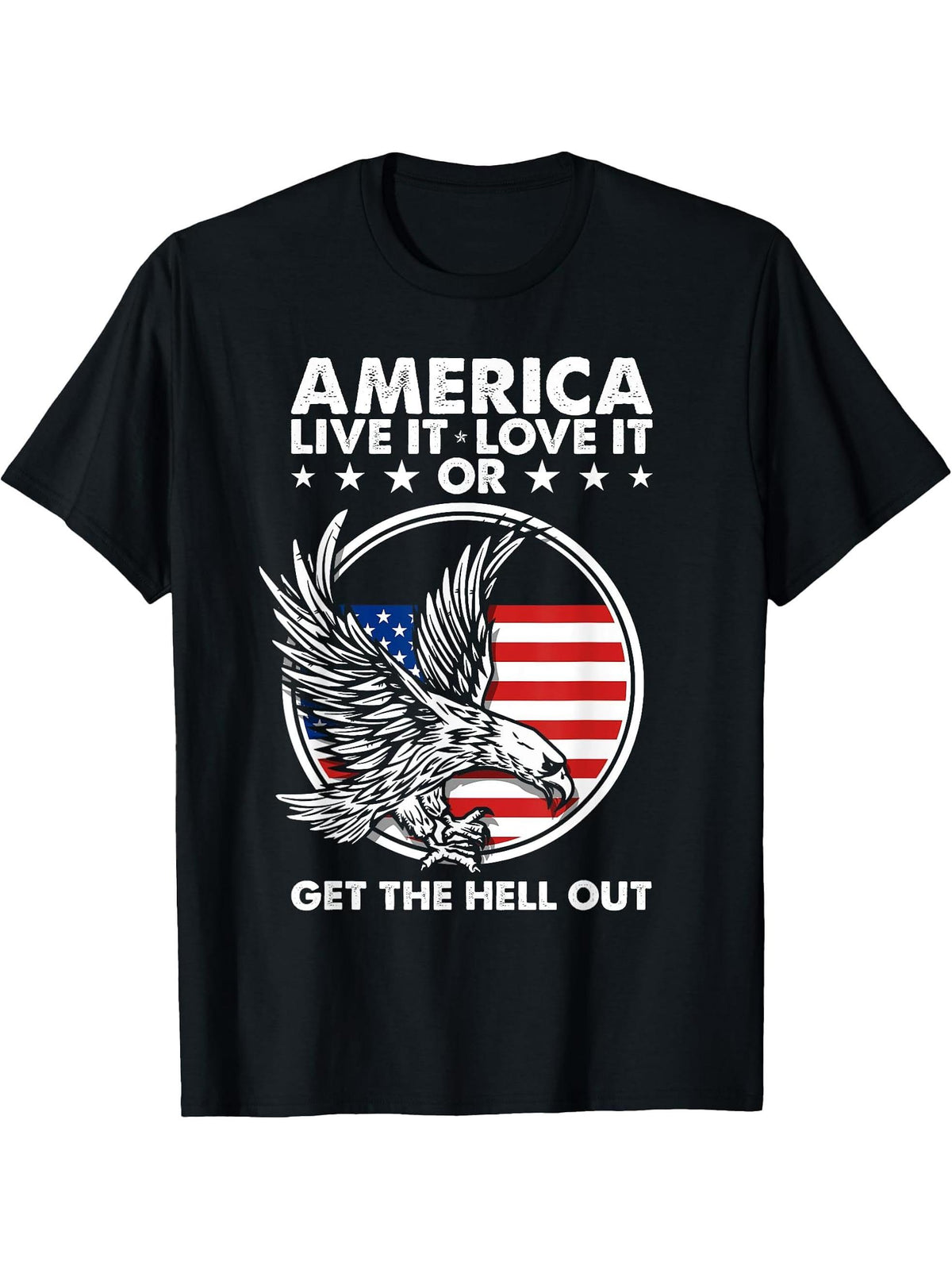 Bald Eagle Bird T-Shirt 180G 100% Cotton Printed Round Neck Short-Sleeve T-Shirt, Gifts for Men Dad Husband Grandpa, S-XXXL, Black