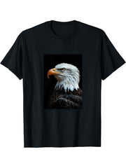 Bald Eagles Bald Eagle T-Shirt 180G 100% Cotton Printed Round Neck Short-Sleeve T-Shirt, Gifts for Men Dad Husband Grandpa, S-XXXL, Black