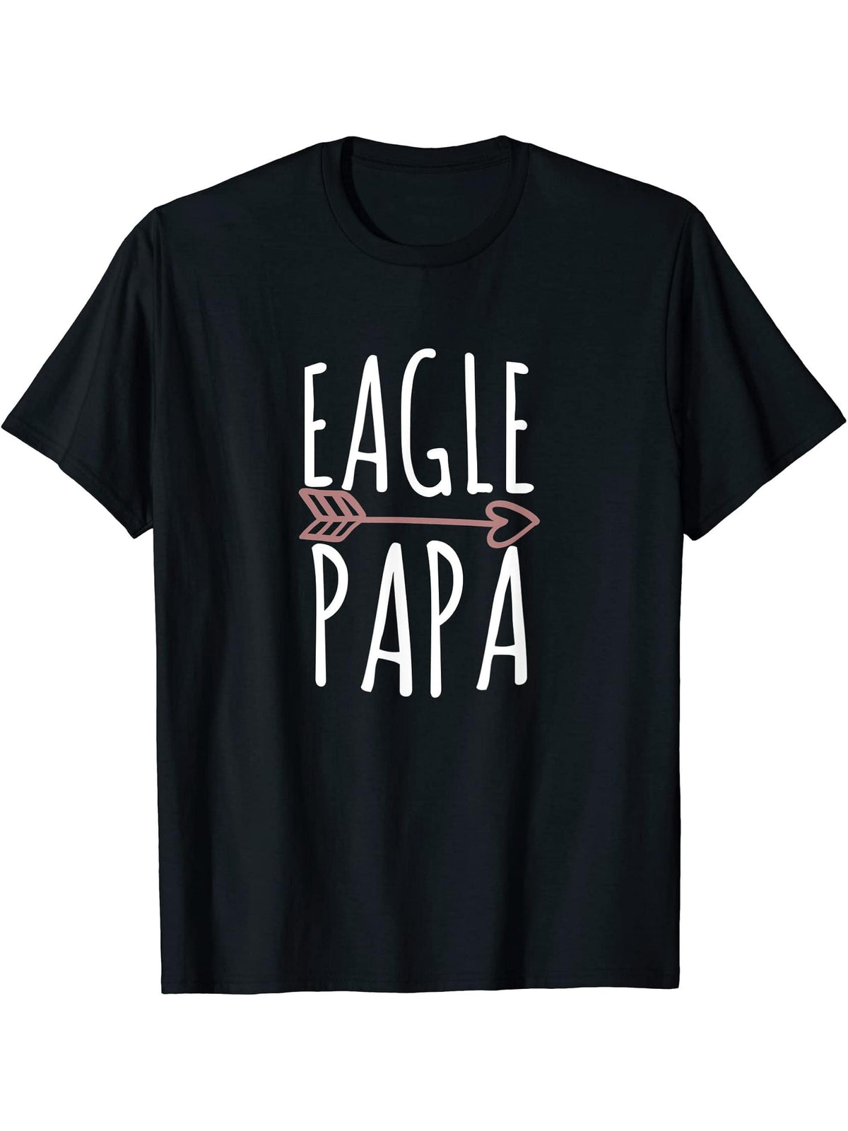 Eagle Papa Bald Eagle American Patriotic T-Shirt 180G 100% Cotton Printed Round Neck Short-Sleeve T-Shirt, Gifts for Men Dad Husband Grandpa, S-XXXL, Black