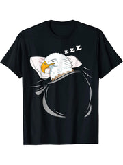 T-Shirt 180G 100% Cotton Printed Round Neck Short-Sleeve T-Shirt, Gifts for Men Dad Husband Grandpa, S-XXXL, Black