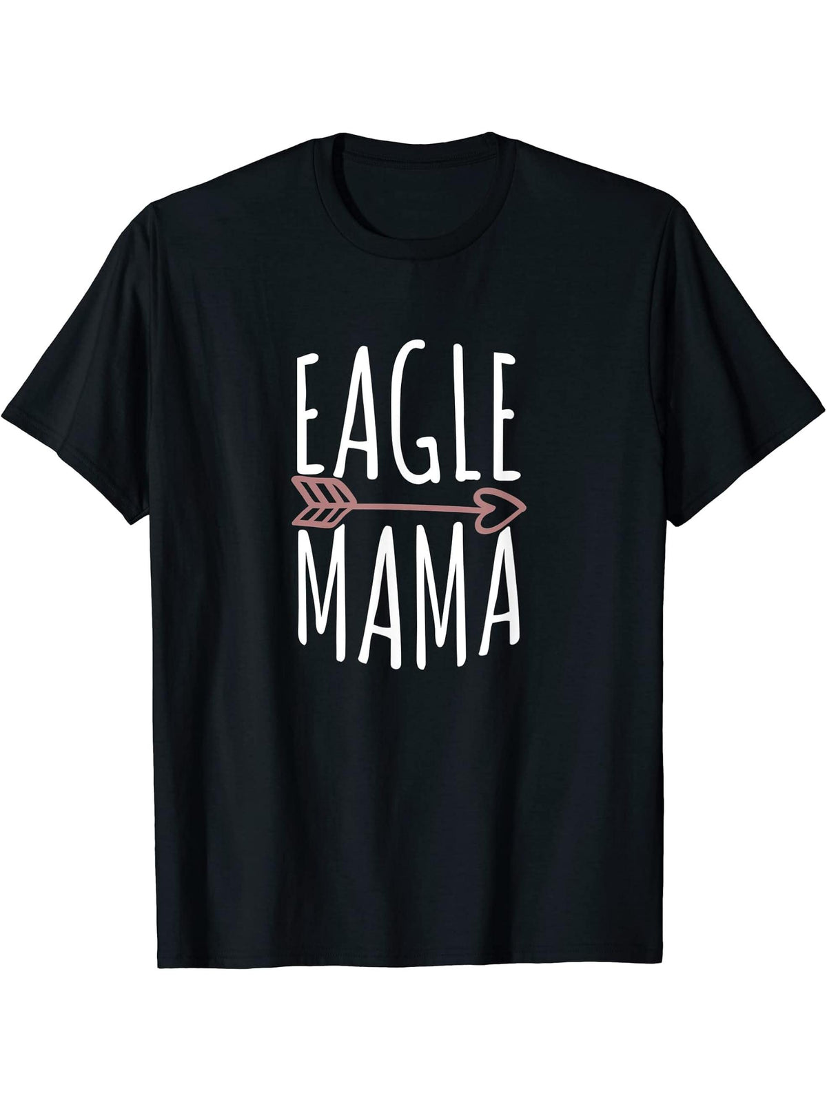 Eagle Mama Bald Eagle American Patriotic T-Shirt 180G 100% Cotton Printed Round Neck Short-Sleeve T-Shirt, Gifts for Men Dad Husband Grandpa, S-XXXL, Black