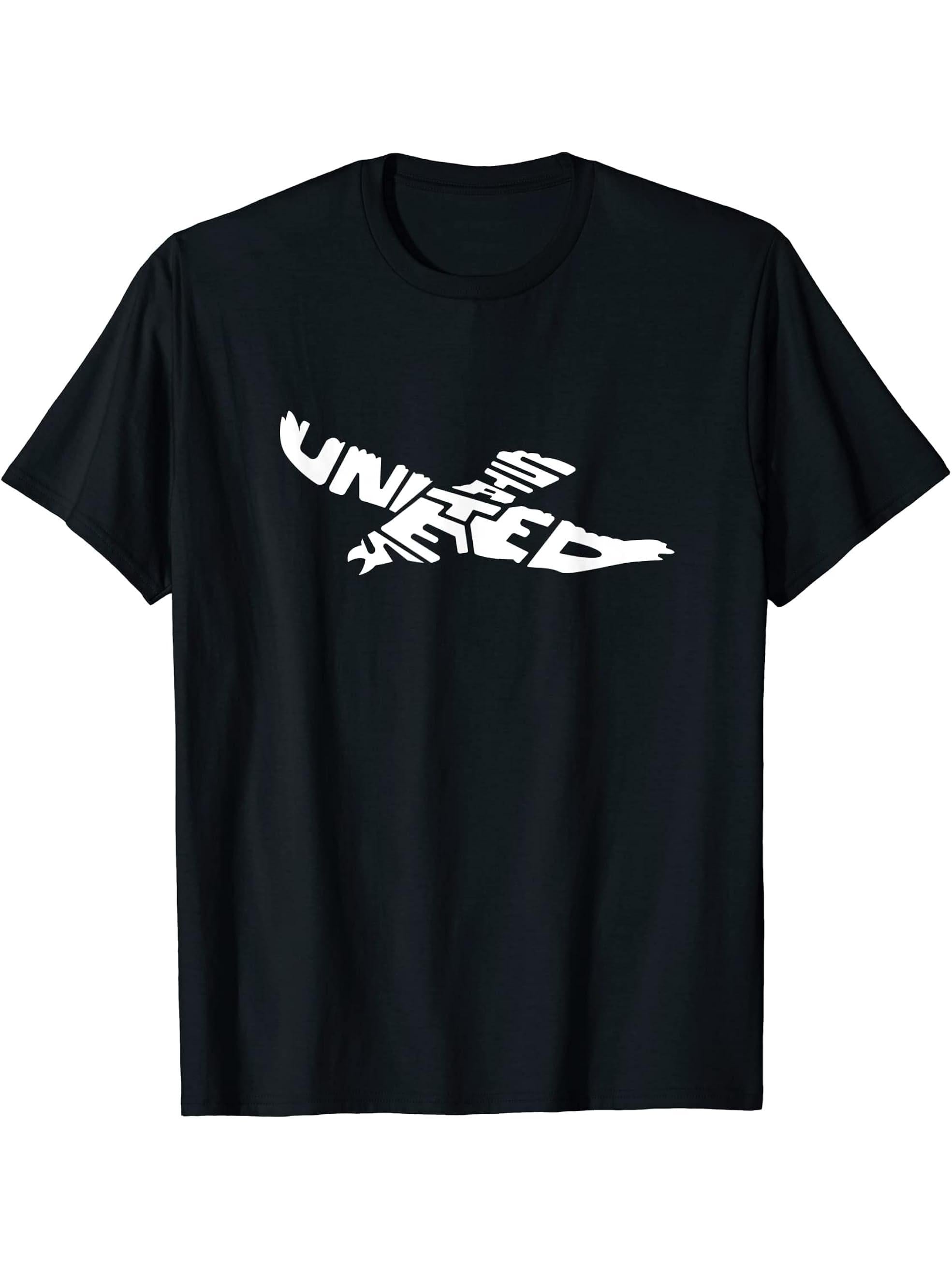 United States Bald Eagle Word Art - Cool American Animal T-Shirt 180G 100% Cotton Printed Round Neck Short-Sleeve T-Shirt, Gifts for Men Dad Husband Grandpa, S-XXXL, Black