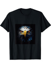 Eagle Bald T-Shirt 180G 100% Cotton Printed Round Neck Short-Sleeve T-Shirt, Gifts for Men Dad Husband Grandpa, S-XXXL, Black