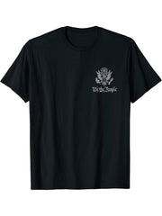 WE THE PEOPLE AMERICAN BALD EAGLE SEAL FLAG US CONSTITUTION T-Shirt 180G 100% Cotton Printed Round Neck Short-Sleeve T-Shirt, Gifts for Men Dad Husband Grandpa, S-XXXL, Black