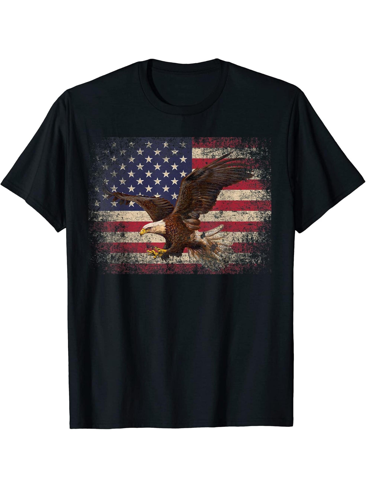 Flag Country T-Shirt 180G 100% Cotton Printed Round Neck Short-Sleeve T-Shirt, Gifts for Men Dad Husband Grandpa, S-XXXL, Black