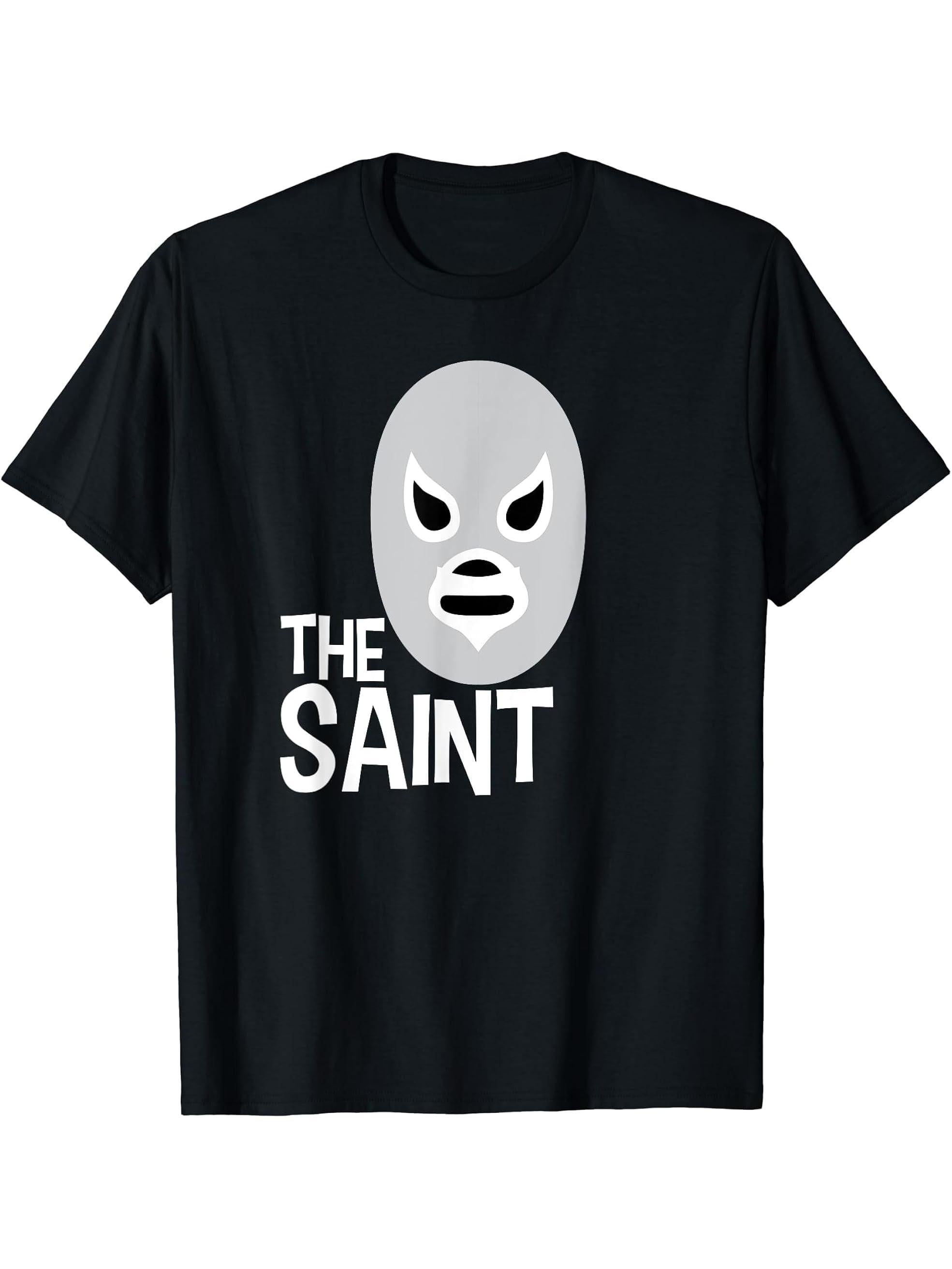 Lucha Libres Legend El Santo Tribute Shirt For Luchadoras 180G 100% Cotton Printed Round Neck Short-Sleeve T-Shirt, Gifts for Men Dad Husband Grandpa, S-XXXL, Black