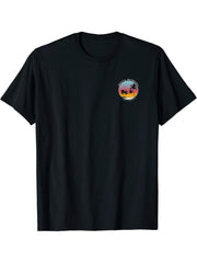 Santa Barbara California Retro Palm Tree T-Shirt 180G 100% Cotton Printed Round Neck Short-Sleeve T-Shirt, Gifts for Men Dad Husband Grandpa, S-XXXL, Black