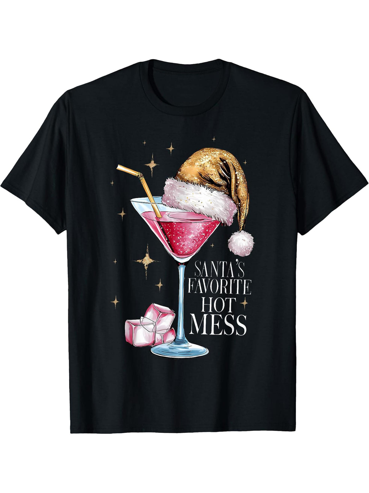 Margarita Drink T-Shirt 180G 100% Cotton Printed Round Neck Short-Sleeve T-Shirt, Gifts for Men Dad Husband Grandpa, S-XXXL, Black