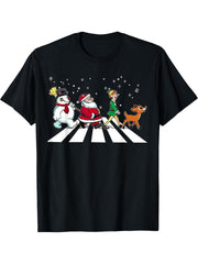 Crosswalk T-Shirt 180G 100% Cotton Printed Round Neck Short-Sleeve T-Shirt, Gifts for Men Dad Husband Grandpa, S-XXXL, Black