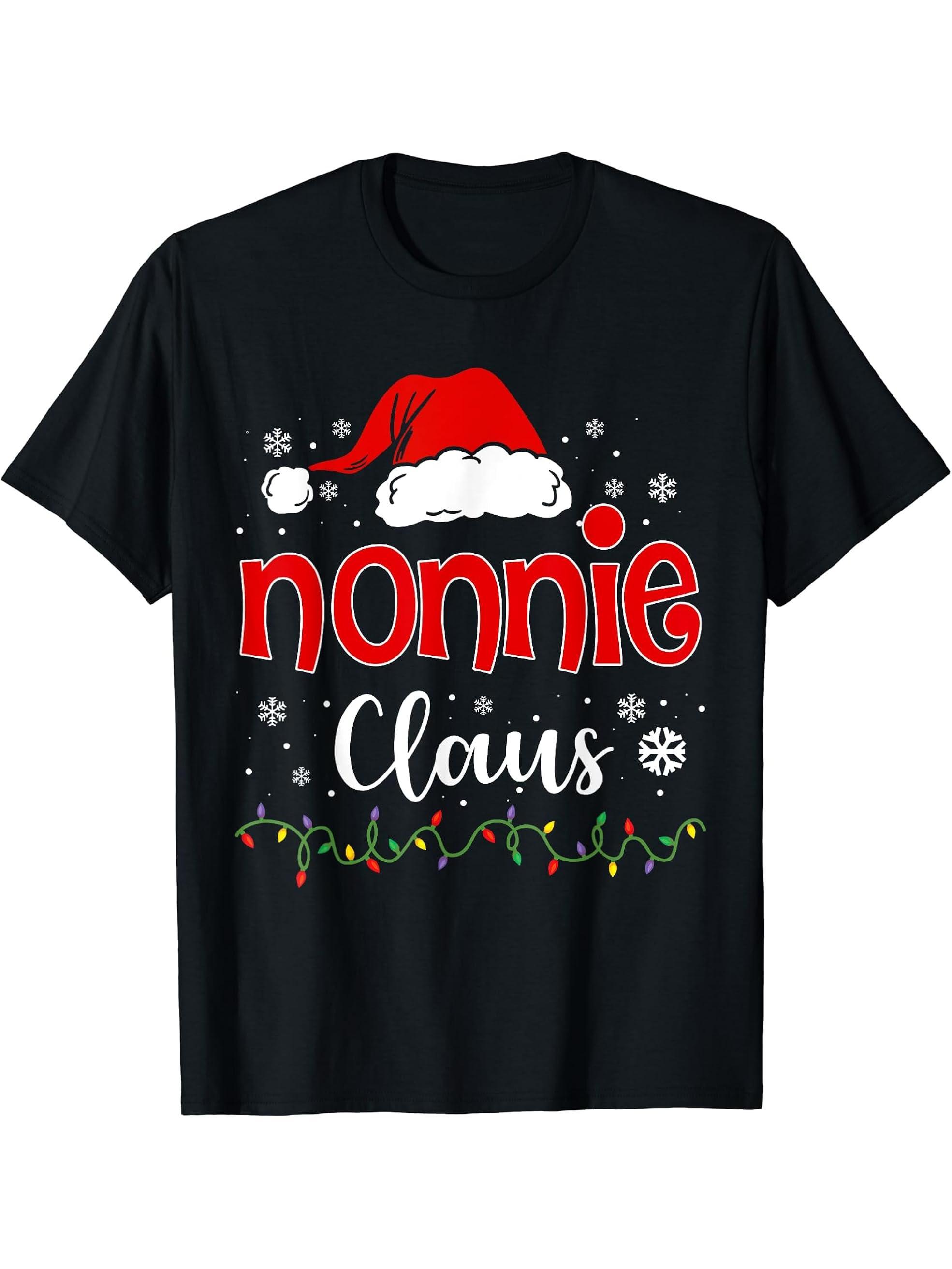 Pajama Matching Family T-Shirt 180G 100% Cotton Printed Round Neck Short-Sleeve T-Shirt, Gifts for Men Dad Husband Grandpa, S-XXXL, Black